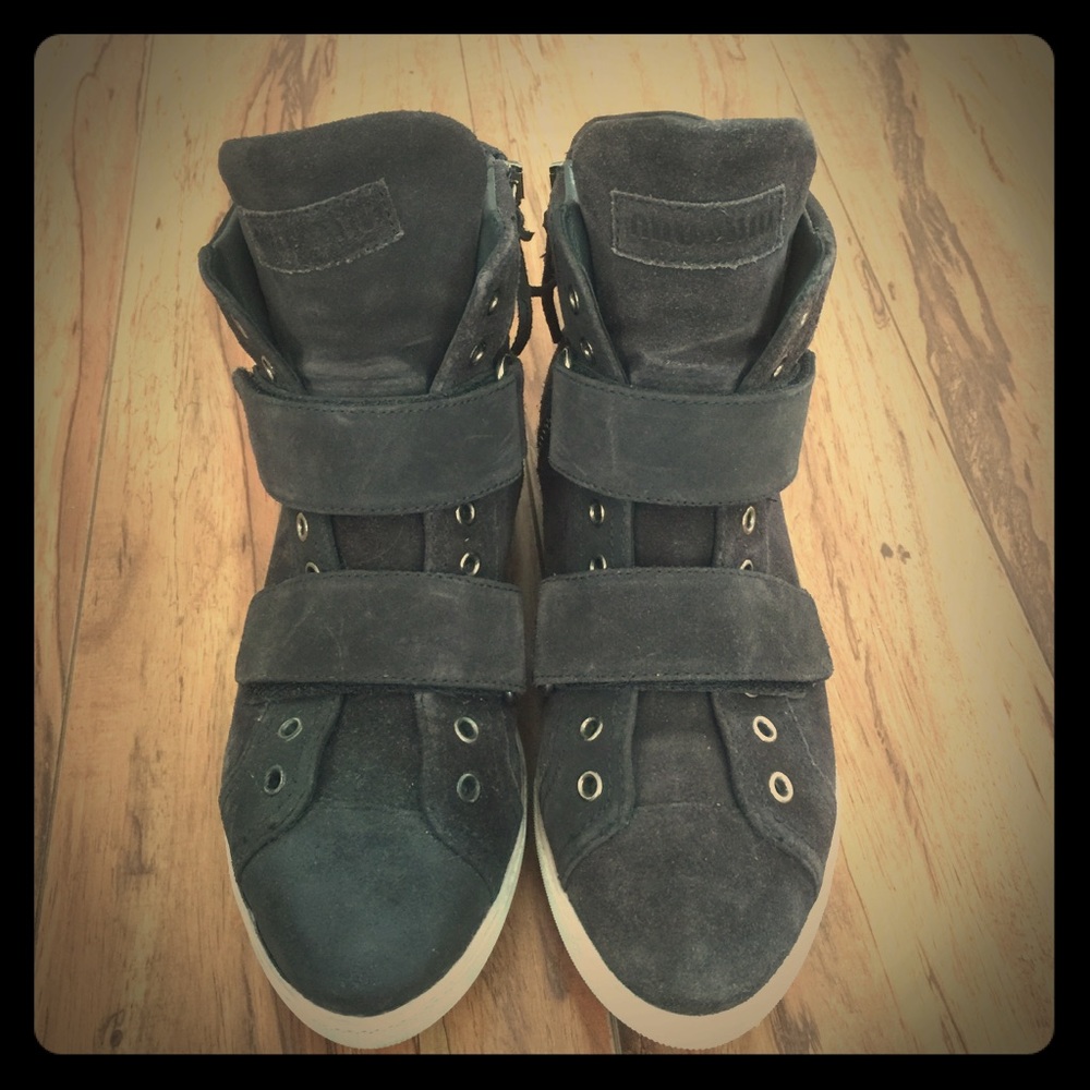 Authentic Miu Miu Suede Wedge Sneakers!